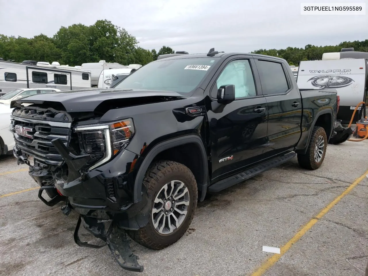 2022 GMC Sierra K1500 At4 VIN: 3GTPUEEL1NG595589 Lot: 69661394