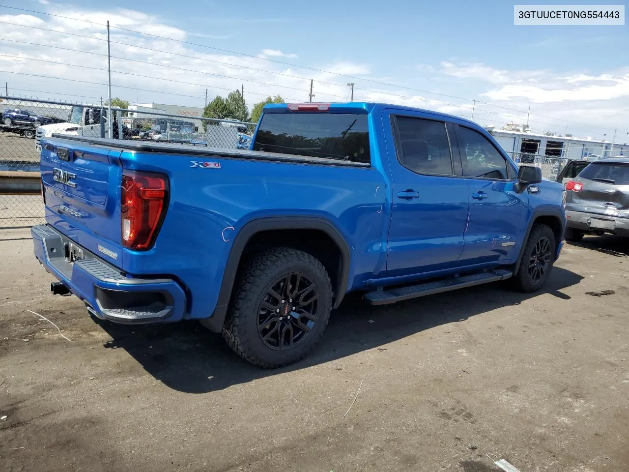 2022 GMC Sierra K1500 Elevation VIN: 3GTUUCET0NG554443 Lot: 71158764