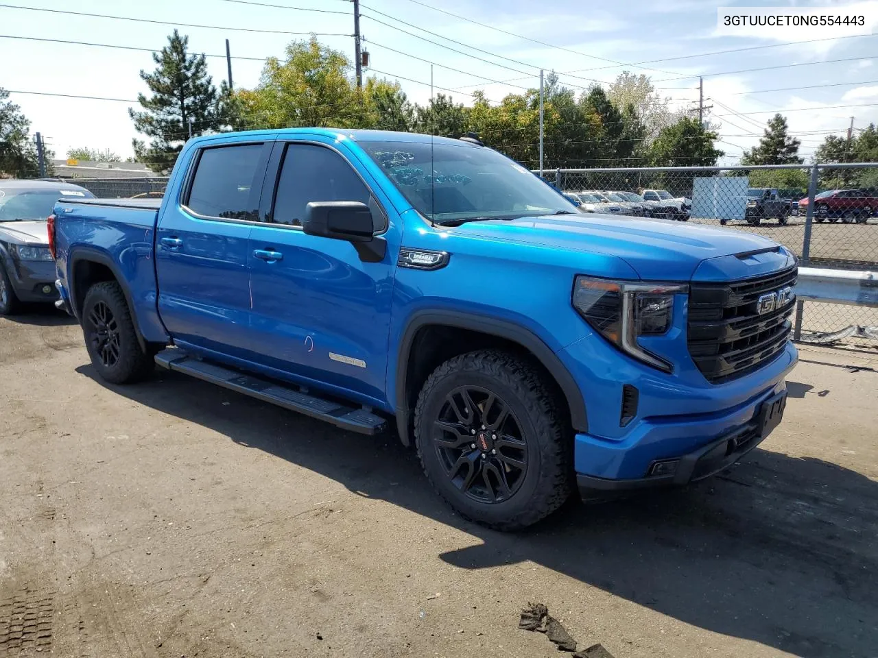 2022 GMC Sierra K1500 Elevation VIN: 3GTUUCET0NG554443 Lot: 71158764