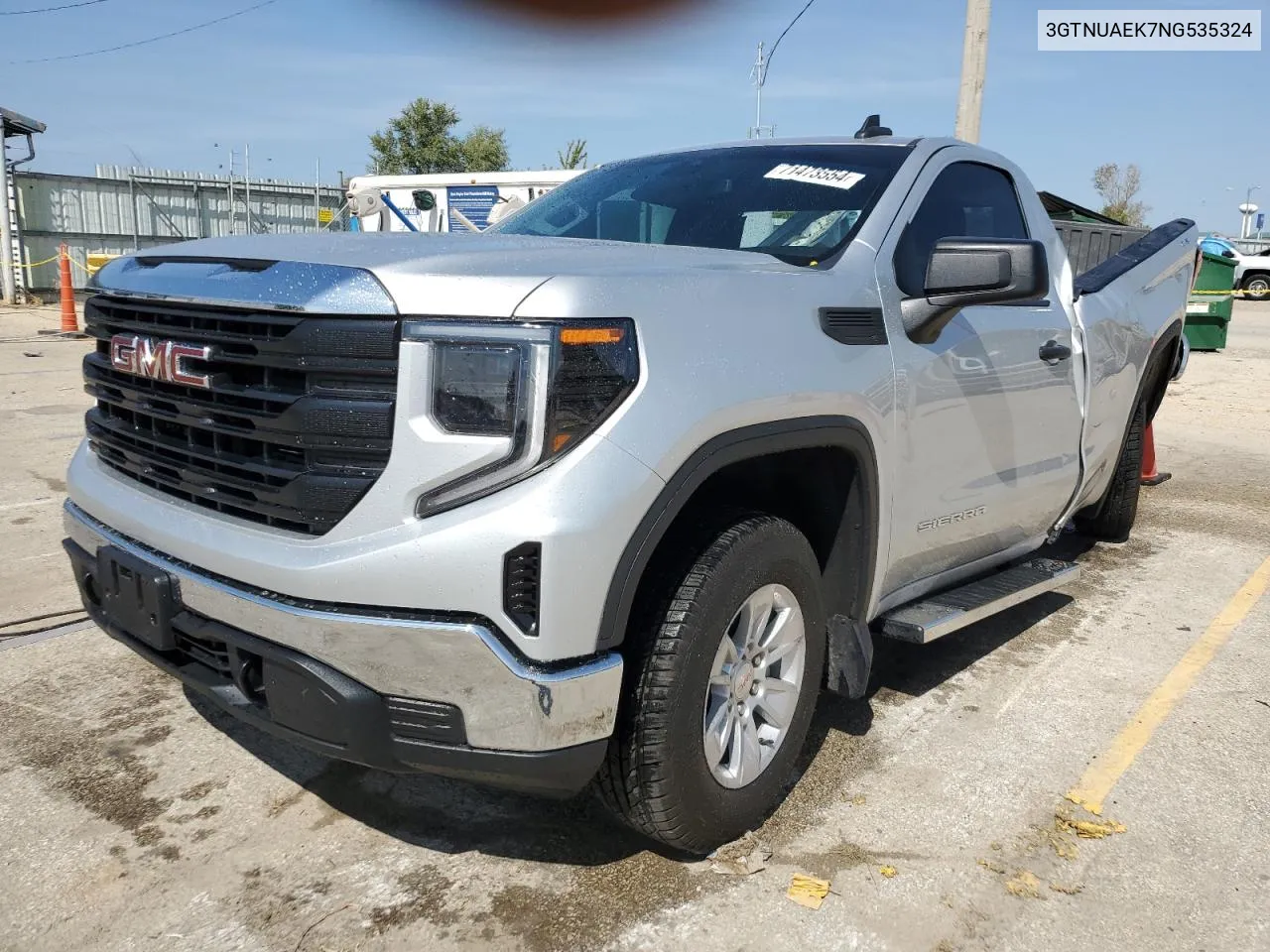 2022 GMC Sierra K1500 VIN: 3GTNUAEK7NG535324 Lot: 71473554