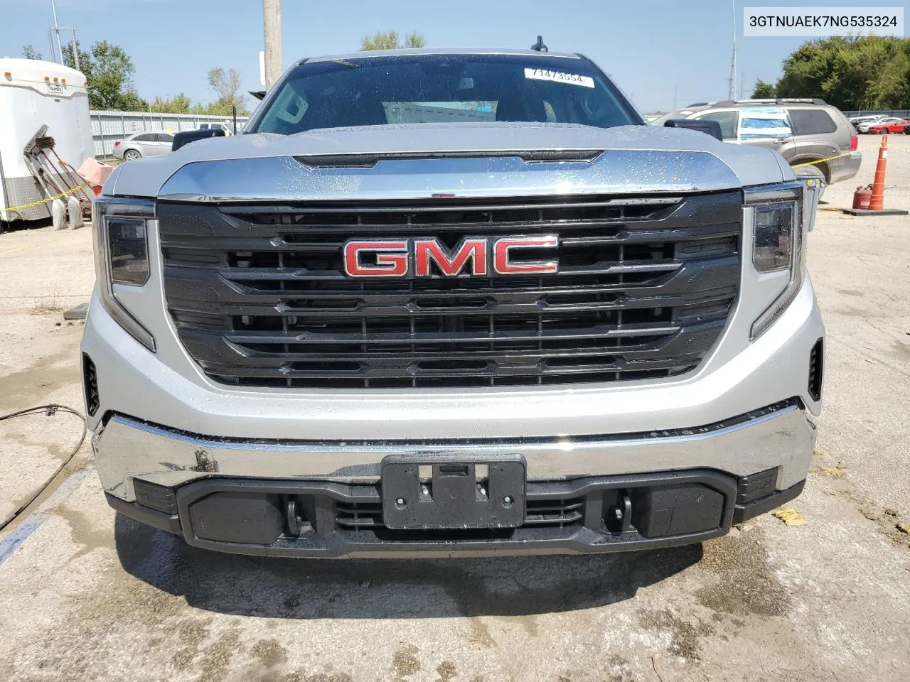 2022 GMC Sierra K1500 VIN: 3GTNUAEK7NG535324 Lot: 71473554