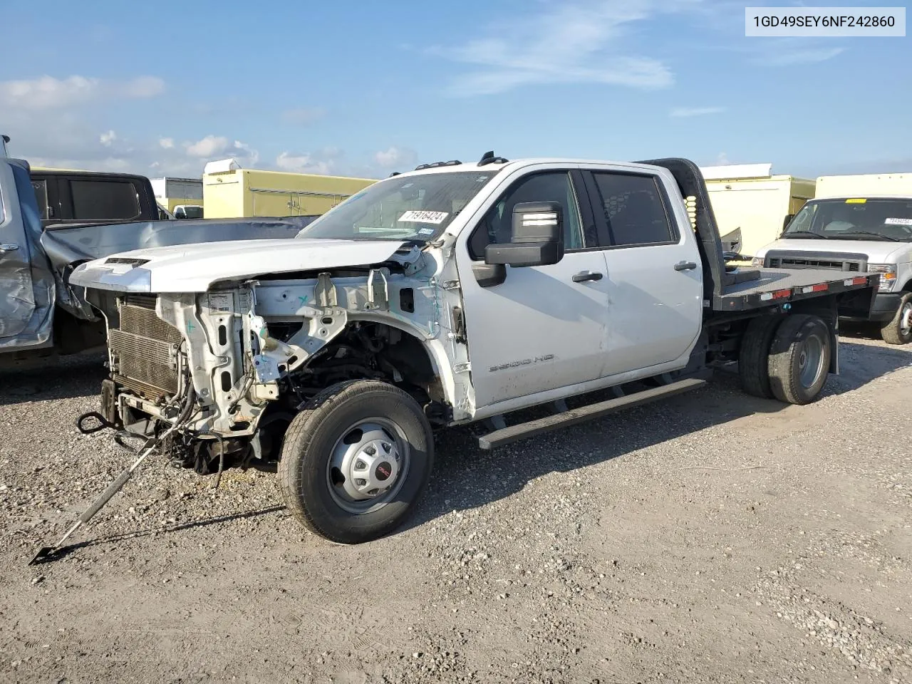 2022 GMC Sierra K3500 VIN: 1GD49SEY6NF242860 Lot: 71916424