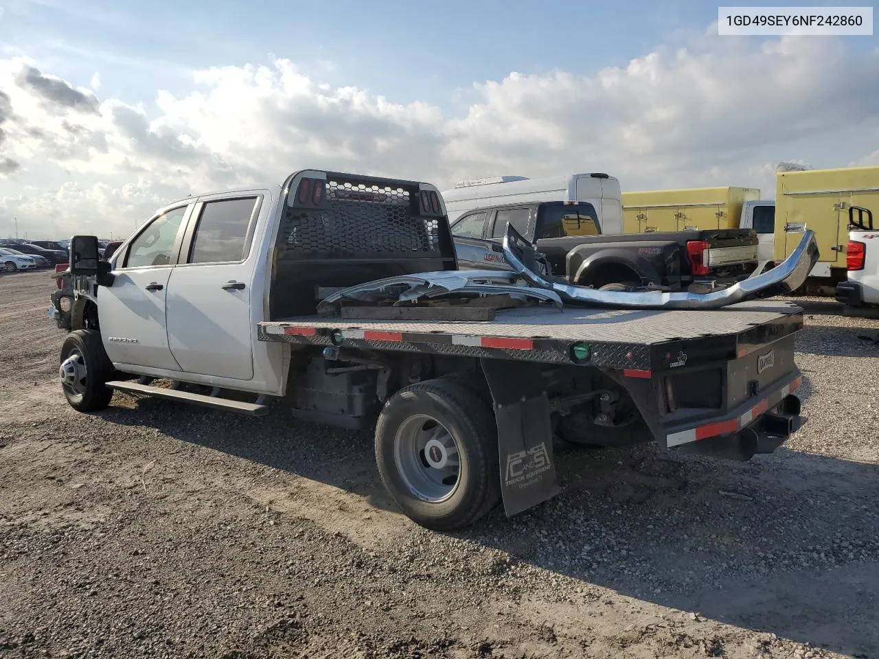 2022 GMC Sierra K3500 VIN: 1GD49SEY6NF242860 Lot: 71916424