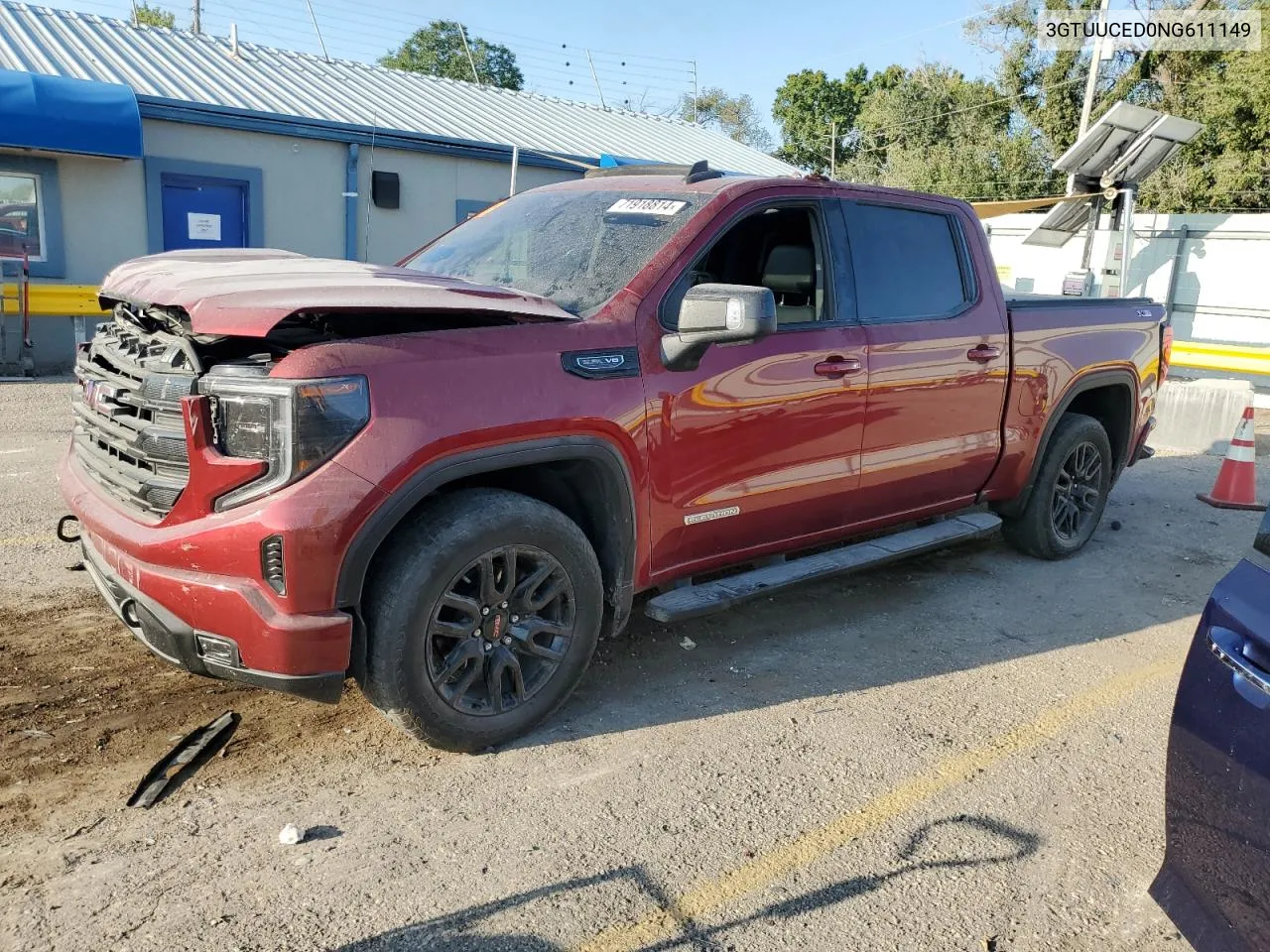 2022 GMC Sierra K1500 Elevation VIN: 3GTUUCED0NG611149 Lot: 71918814