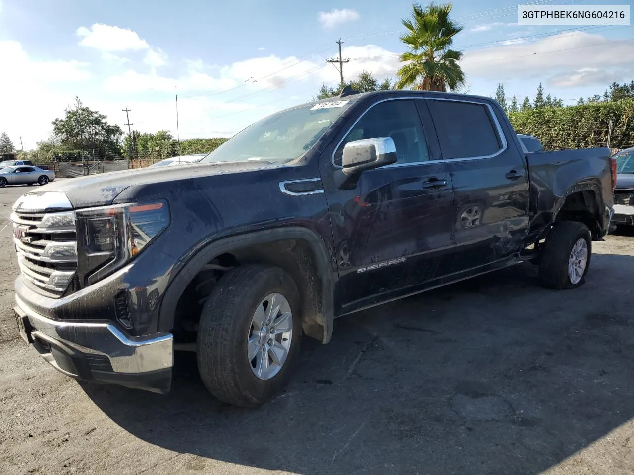 2022 GMC Sierra C1500 Sle VIN: 3GTPHBEK6NG604216 Lot: 72267904