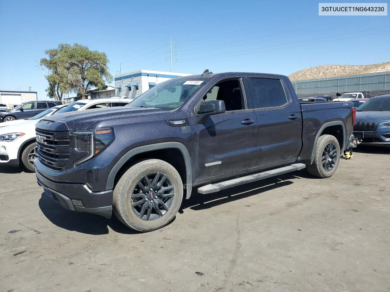 2022 GMC Sierra K1500 Elevation VIN: 3GTUUCET1NG643230 Lot: 72741864