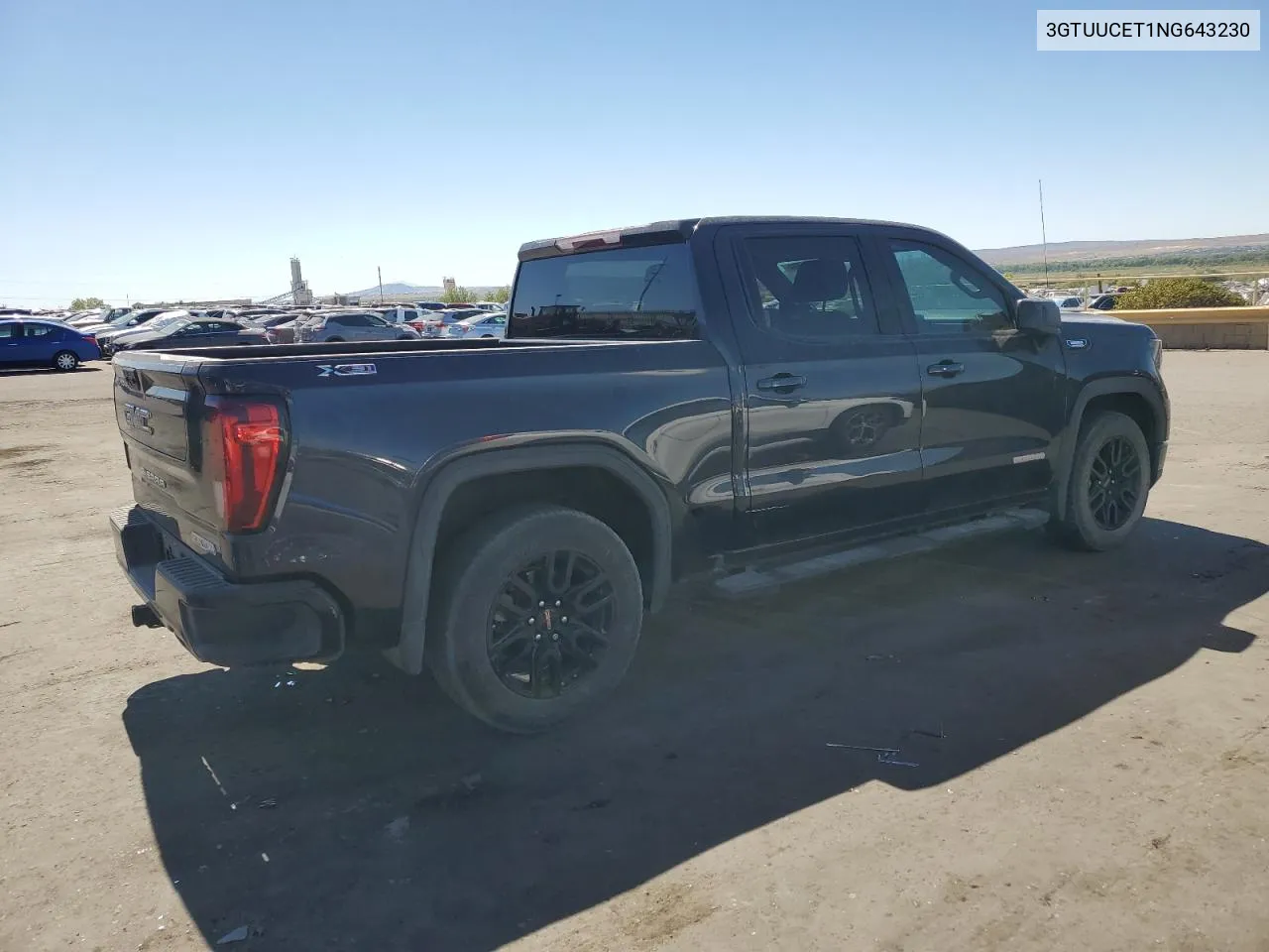 2022 GMC Sierra K1500 Elevation VIN: 3GTUUCET1NG643230 Lot: 72741864