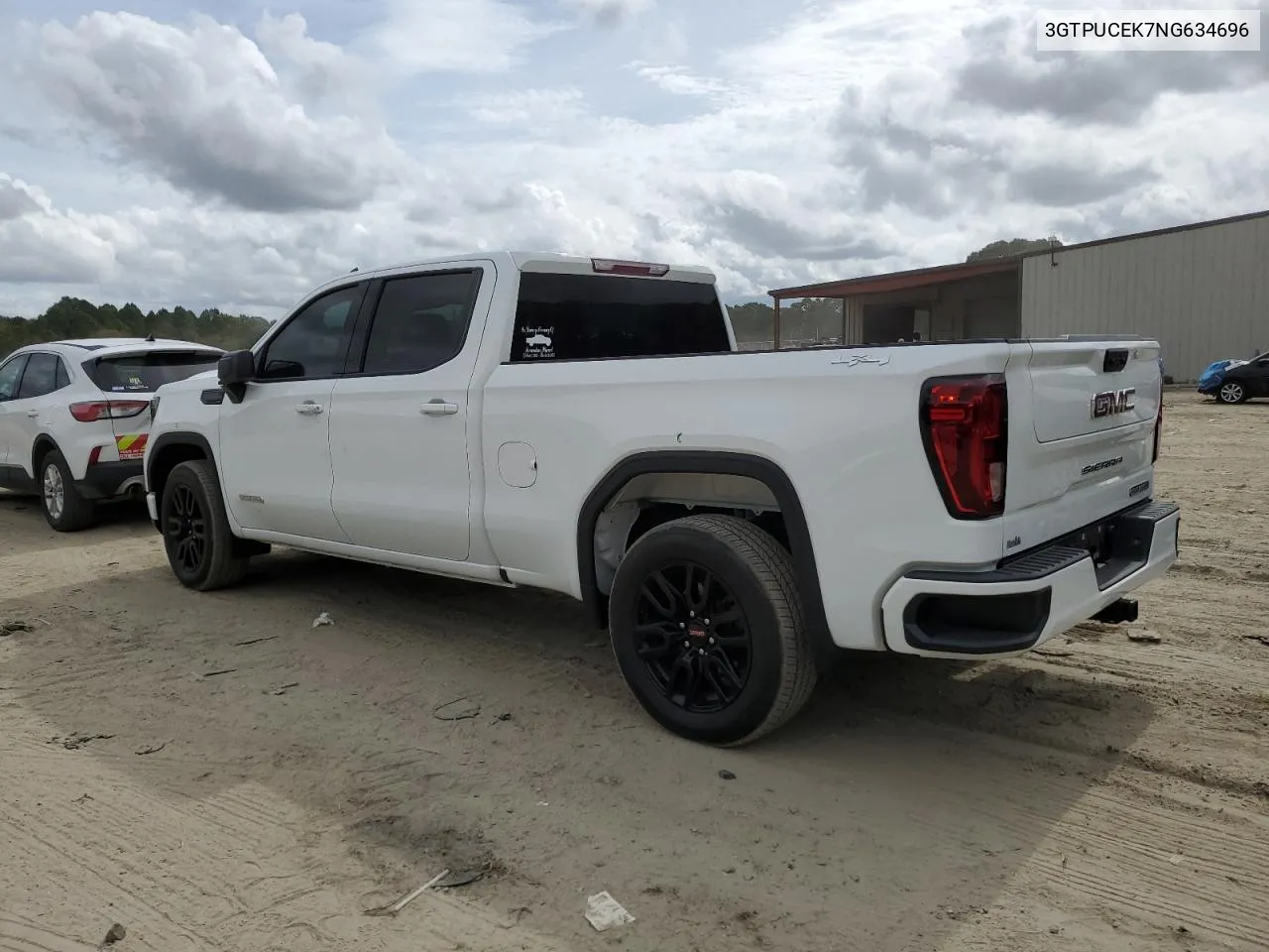 3GTPUCEK7NG634696 2022 GMC Sierra K1500 Elevation