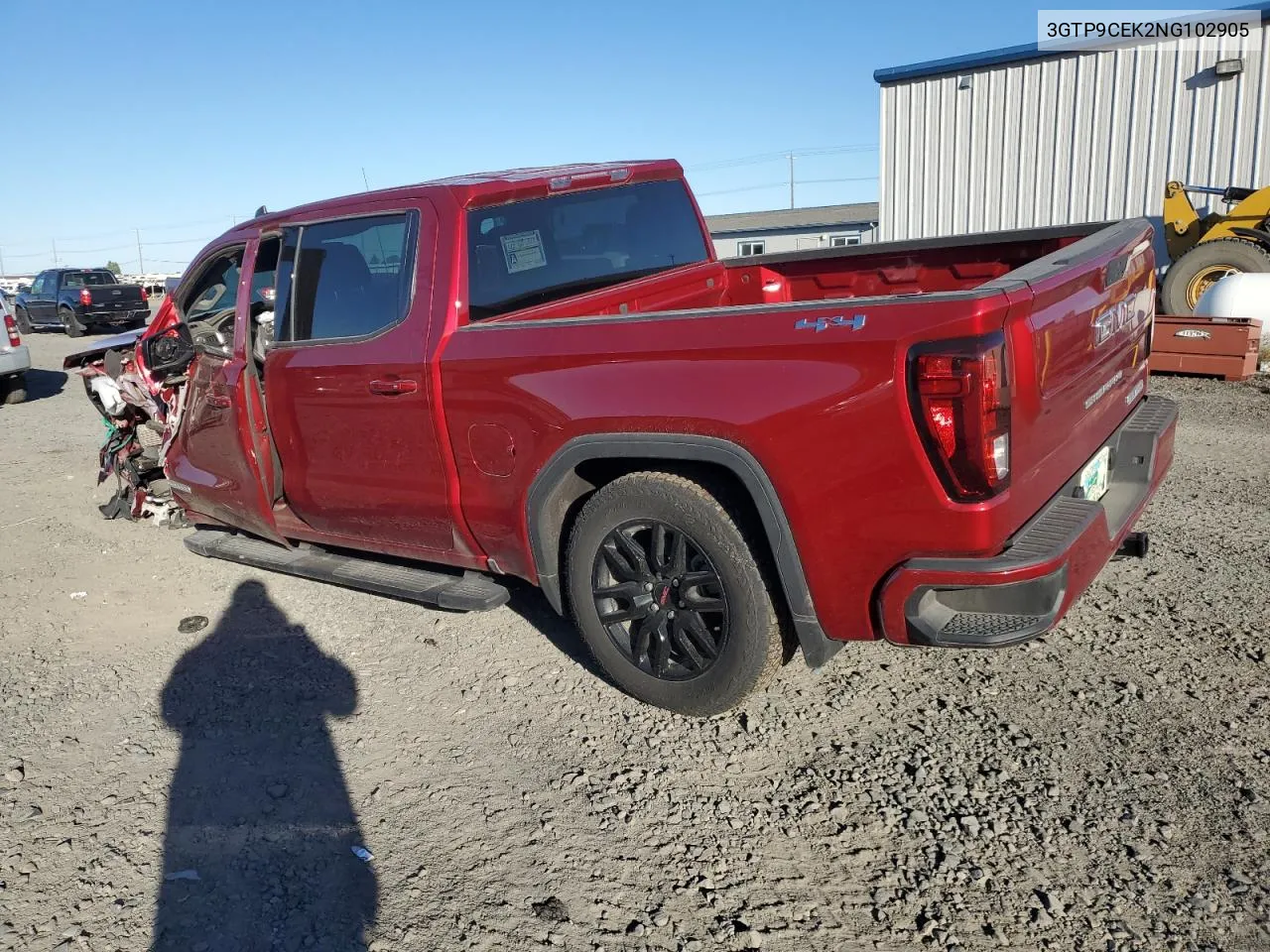 2022 GMC Sierra Limited K1500 Elevation VIN: 3GTP9CEK2NG102905 Lot: 73890544