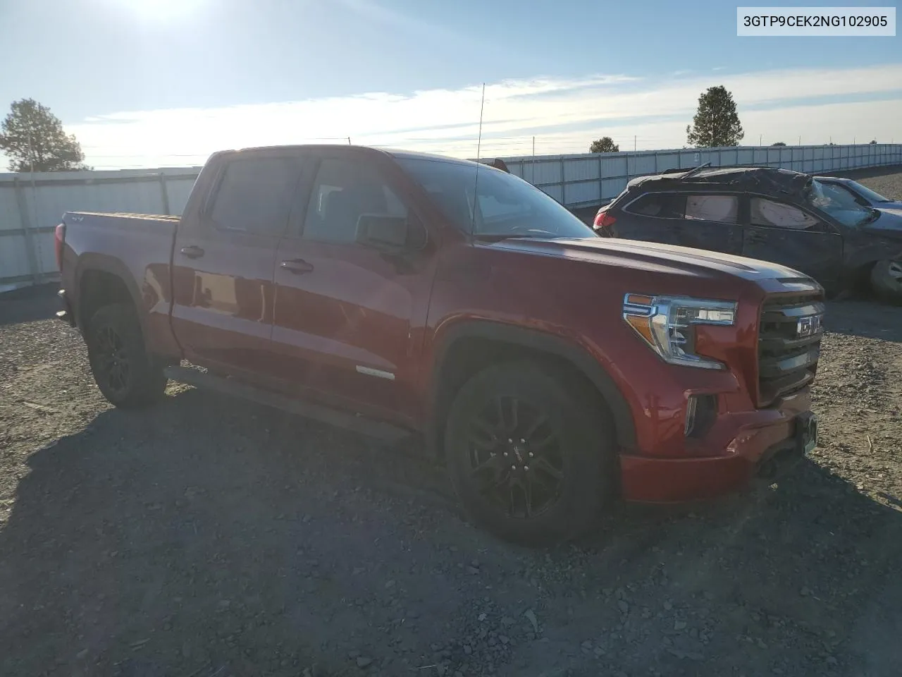 2022 GMC Sierra Limited K1500 Elevation VIN: 3GTP9CEK2NG102905 Lot: 73890544