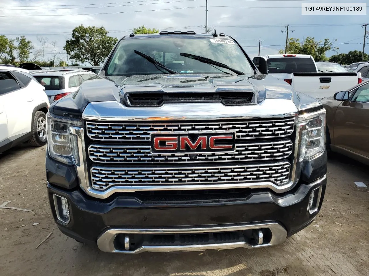 2022 GMC Sierra K2500 Denali VIN: 1GT49REY9NF100189 Lot: 74040734