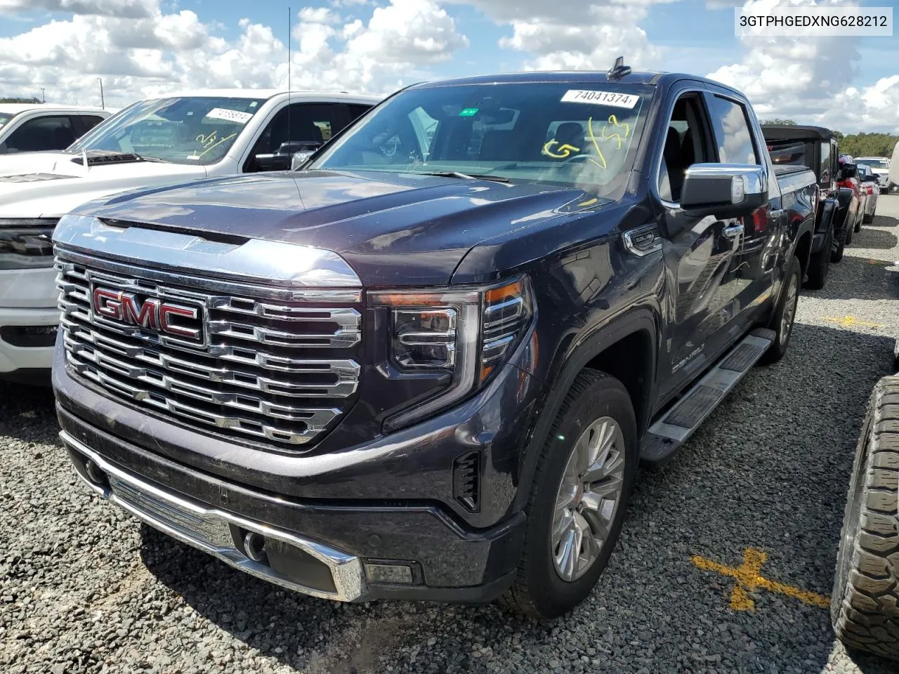 2022 GMC Sierra C1500 Denali VIN: 3GTPHGEDXNG628212 Lot: 74041374