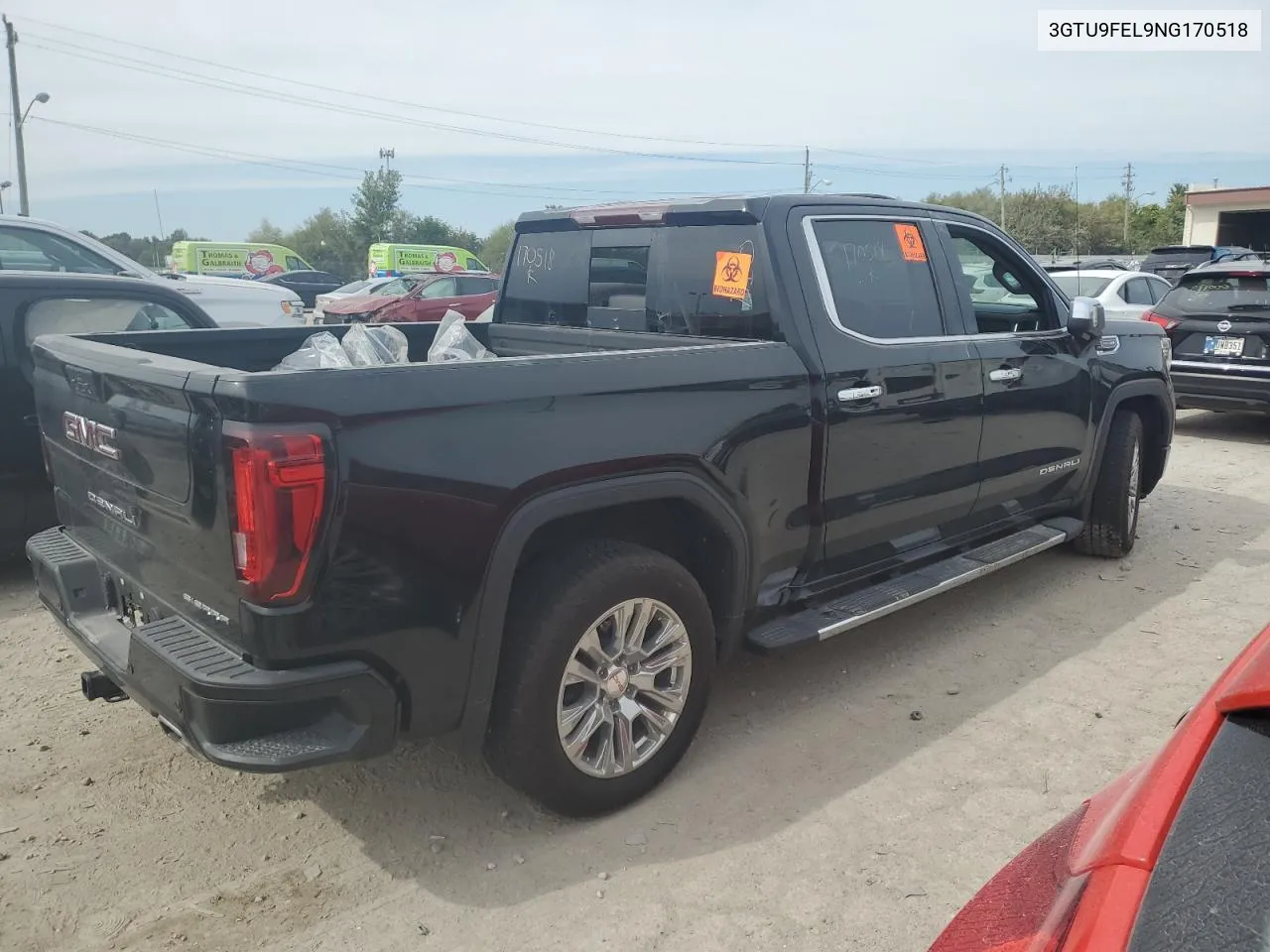 2022 GMC Sierra Limited K1500 Denali VIN: 3GTU9FEL9NG170518 Lot: 74322434