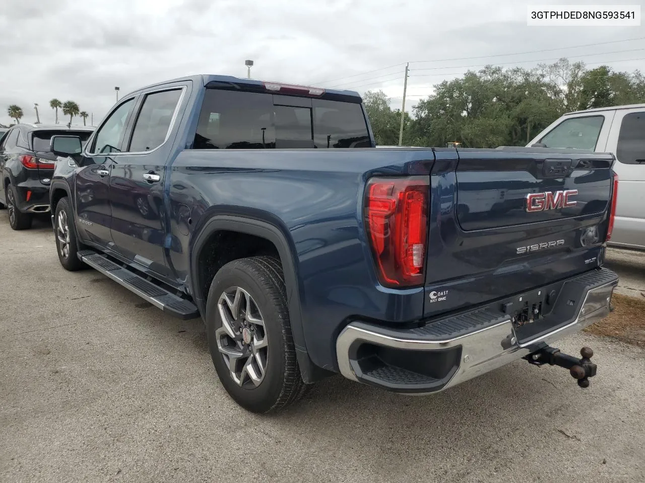 2022 GMC Sierra C1500 Slt VIN: 3GTPHDED8NG593541 Lot: 74393404