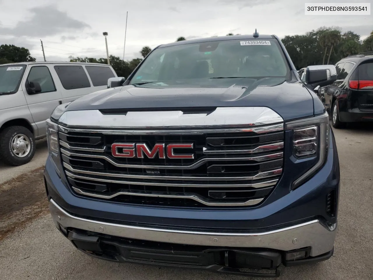 2022 GMC Sierra C1500 Slt VIN: 3GTPHDED8NG593541 Lot: 74393404