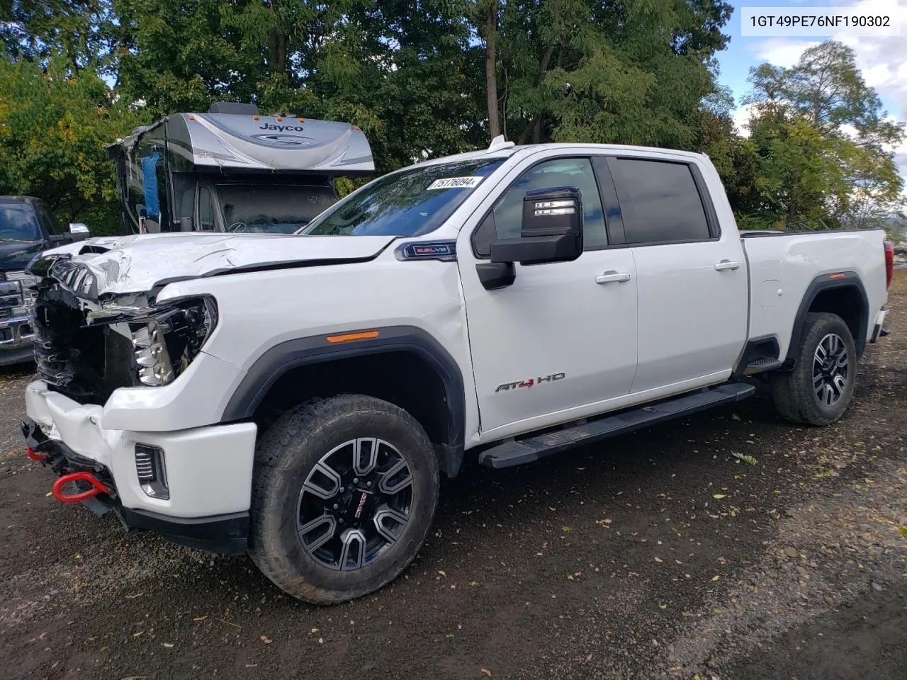 2022 GMC Sierra K2500 At4 VIN: 1GT49PE76NF190302 Lot: 75176094