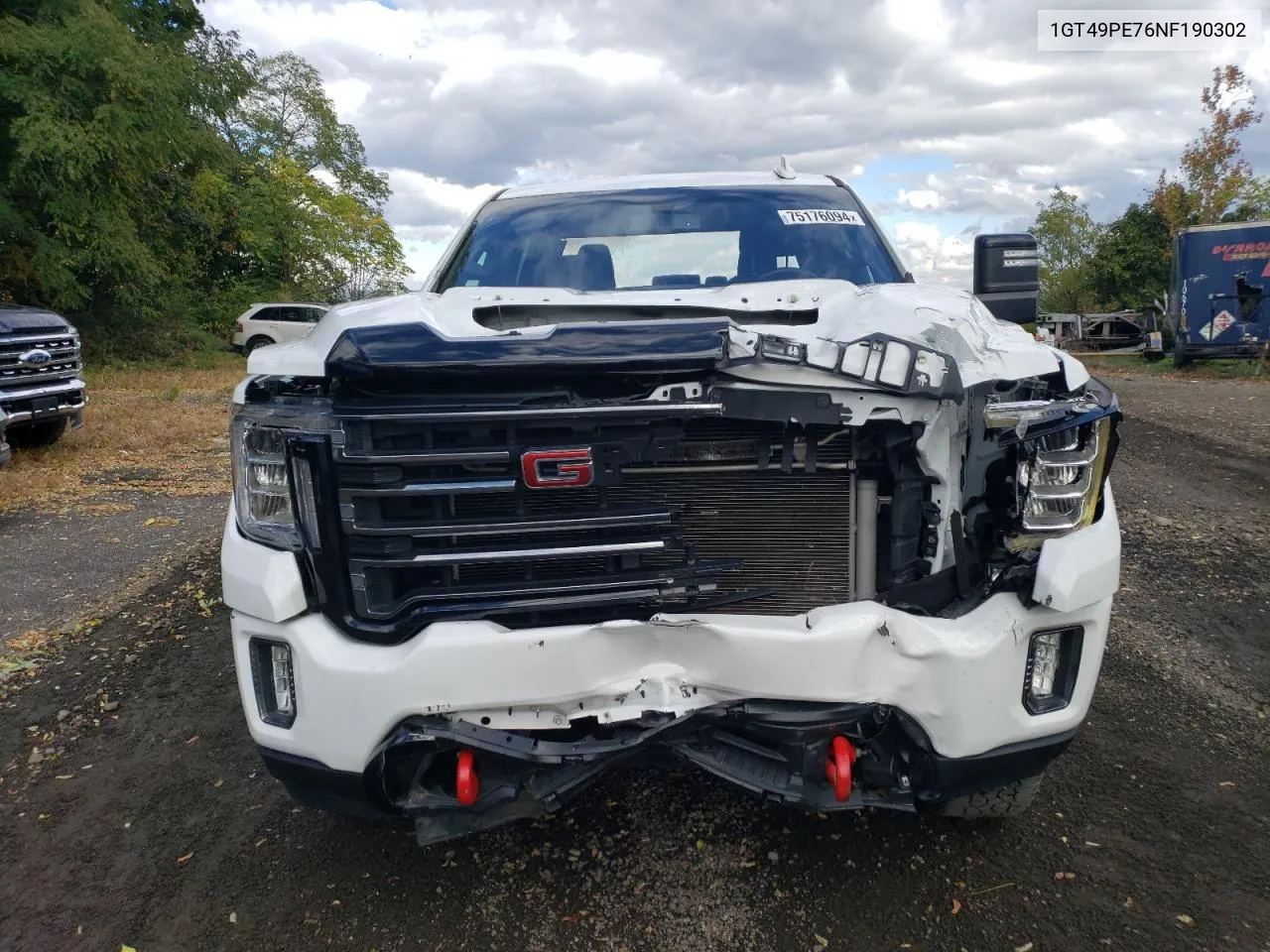 2022 GMC Sierra K2500 At4 VIN: 1GT49PE76NF190302 Lot: 75176094