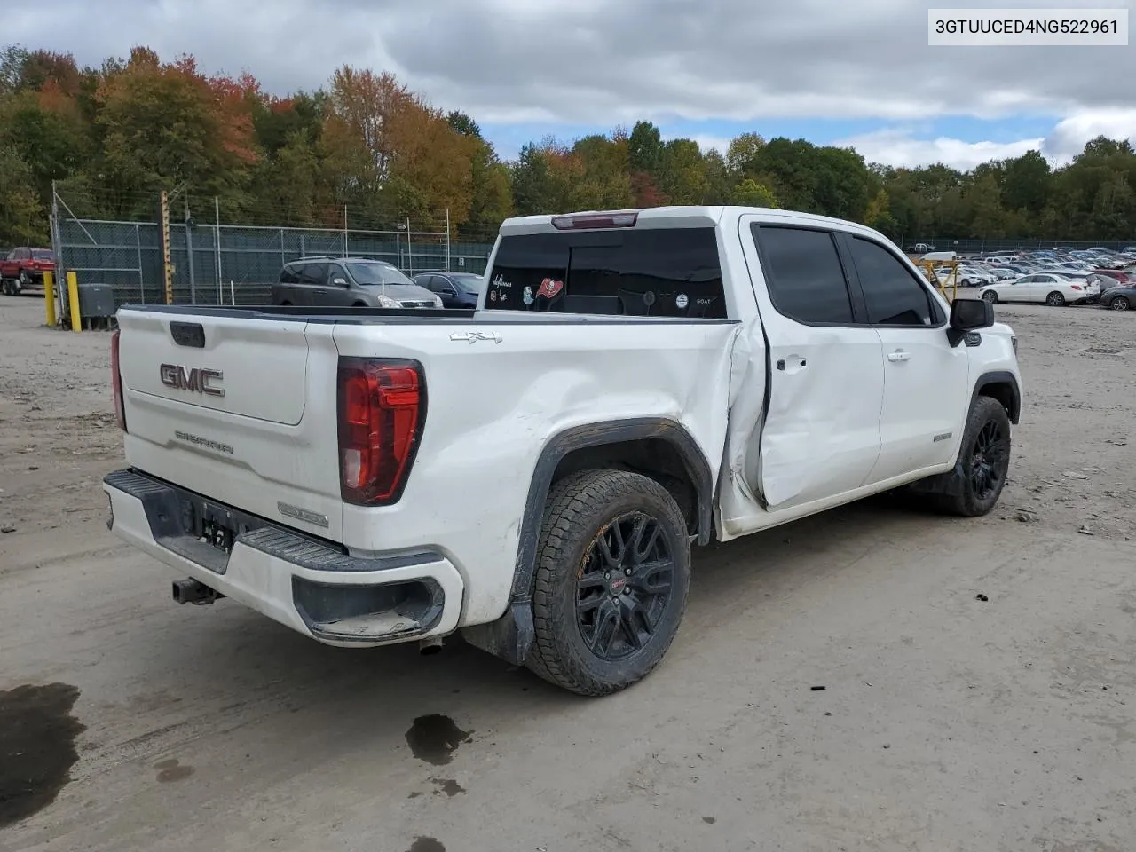 2022 GMC Sierra K1500 Elevation VIN: 3GTUUCED4NG522961 Lot: 75676524