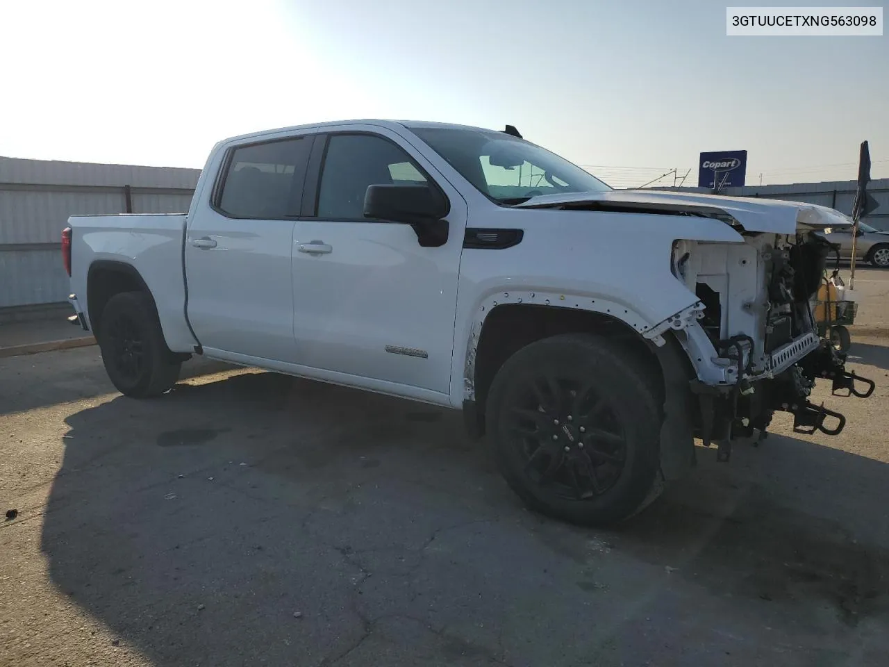 2022 GMC Sierra K1500 Elevation VIN: 3GTUUCETXNG563098 Lot: 75935784