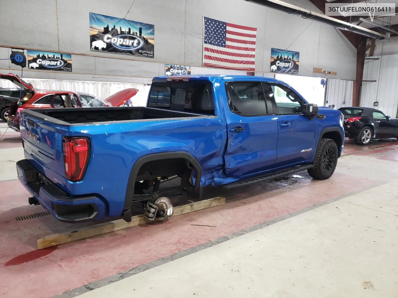 2022 GMC Sierra K1500 At4X VIN: 3GTUUFEL0NG616411 Lot: 76016994