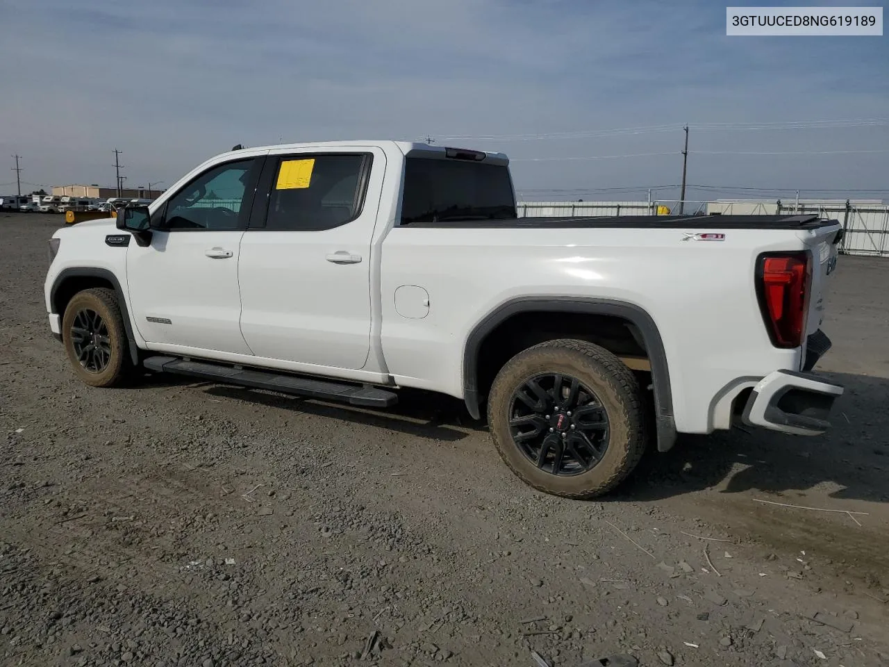 2022 GMC Sierra K1500 Elevation VIN: 3GTUUCED8NG619189 Lot: 76061094