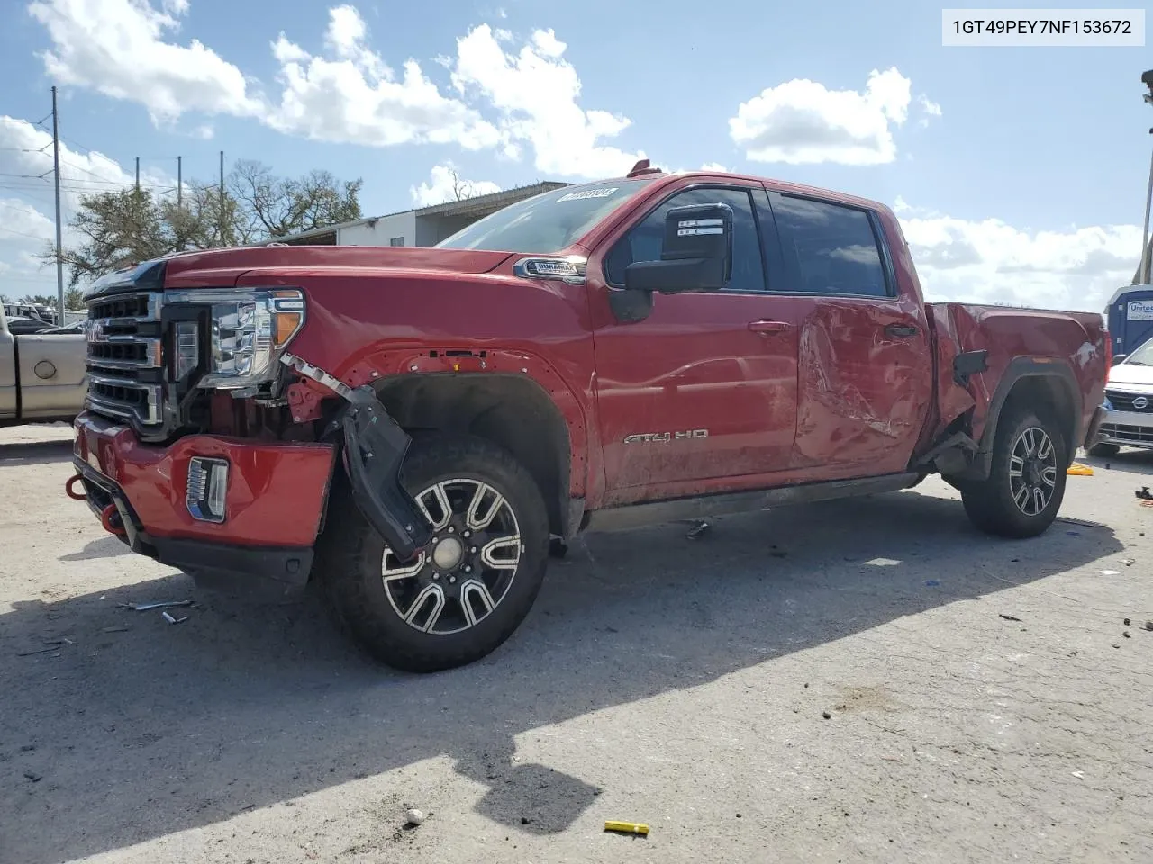 2022 GMC Sierra K2500 At4 VIN: 1GT49PEY7NF153672 Lot: 77203104