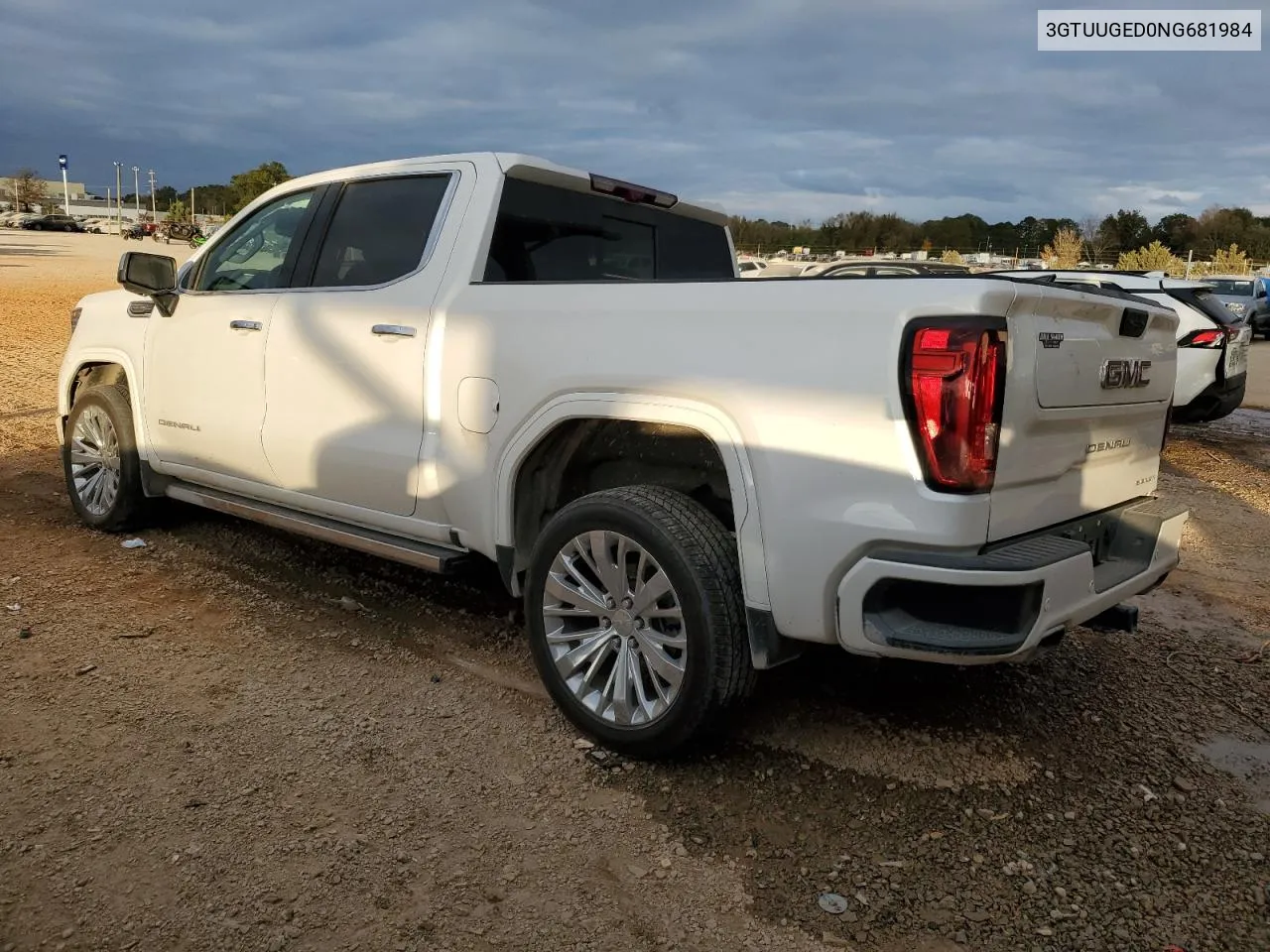 2022 GMC Sierra K1500 Denali VIN: 3GTUUGED0NG681984 Lot: 78051214