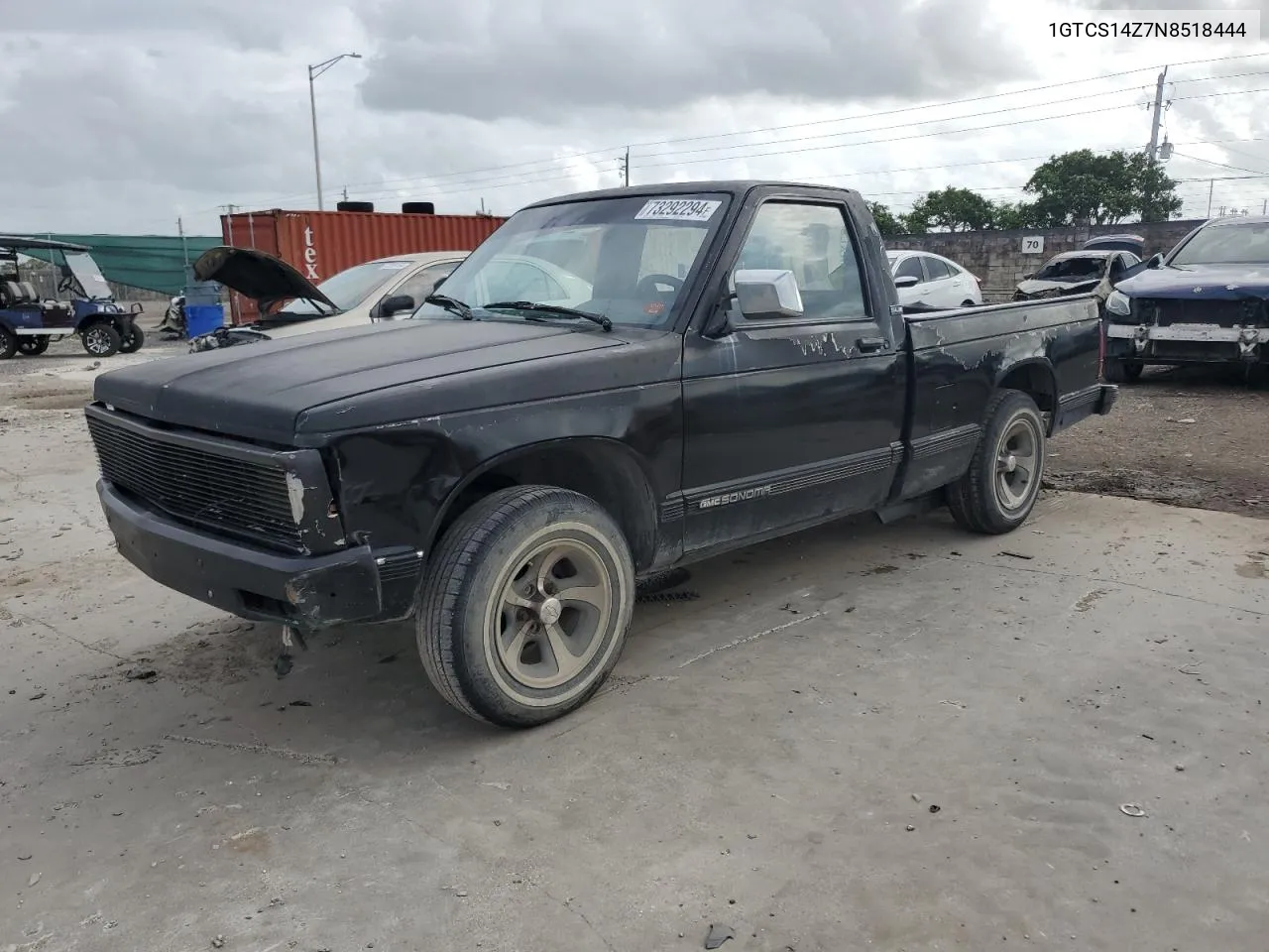 1992 GMC Sonoma VIN: 1GTCS14Z7N8518444 Lot: 73292294