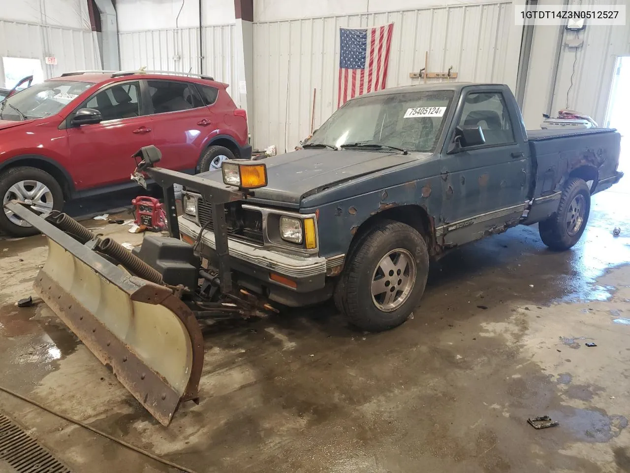 1992 GMC Sonoma VIN: 1GTDT14Z3N0512527 Lot: 75405124