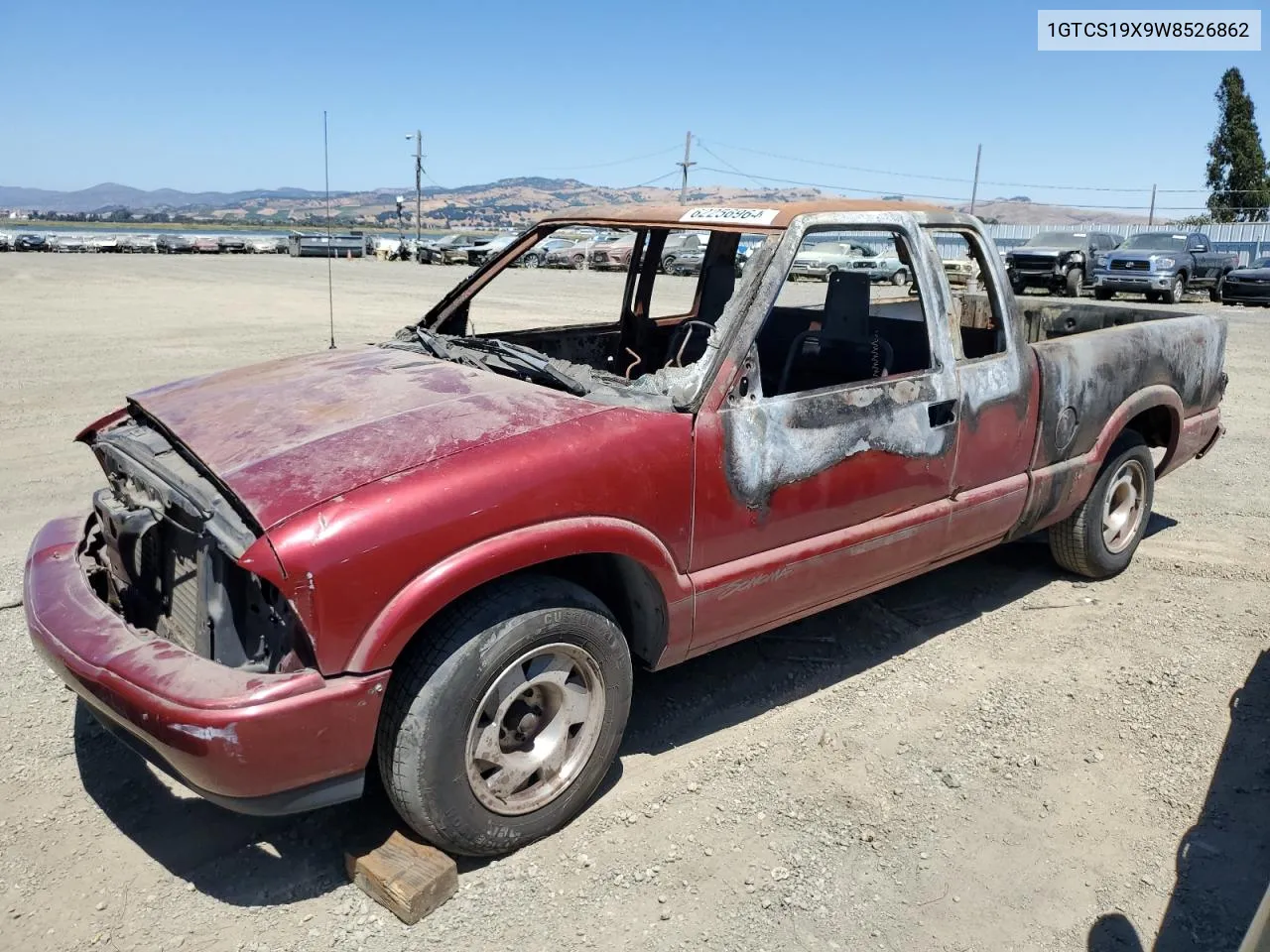 1998 GMC Sonoma VIN: 1GTCS19X9W8526862 Lot: 62256964