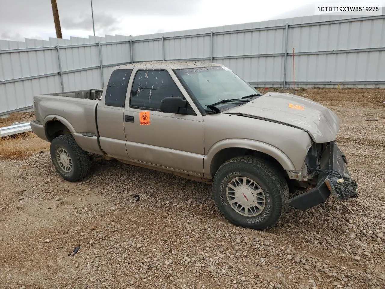 1998 GMC Sonoma VIN: 1GTDT19X1W8519275 Lot: 76233304