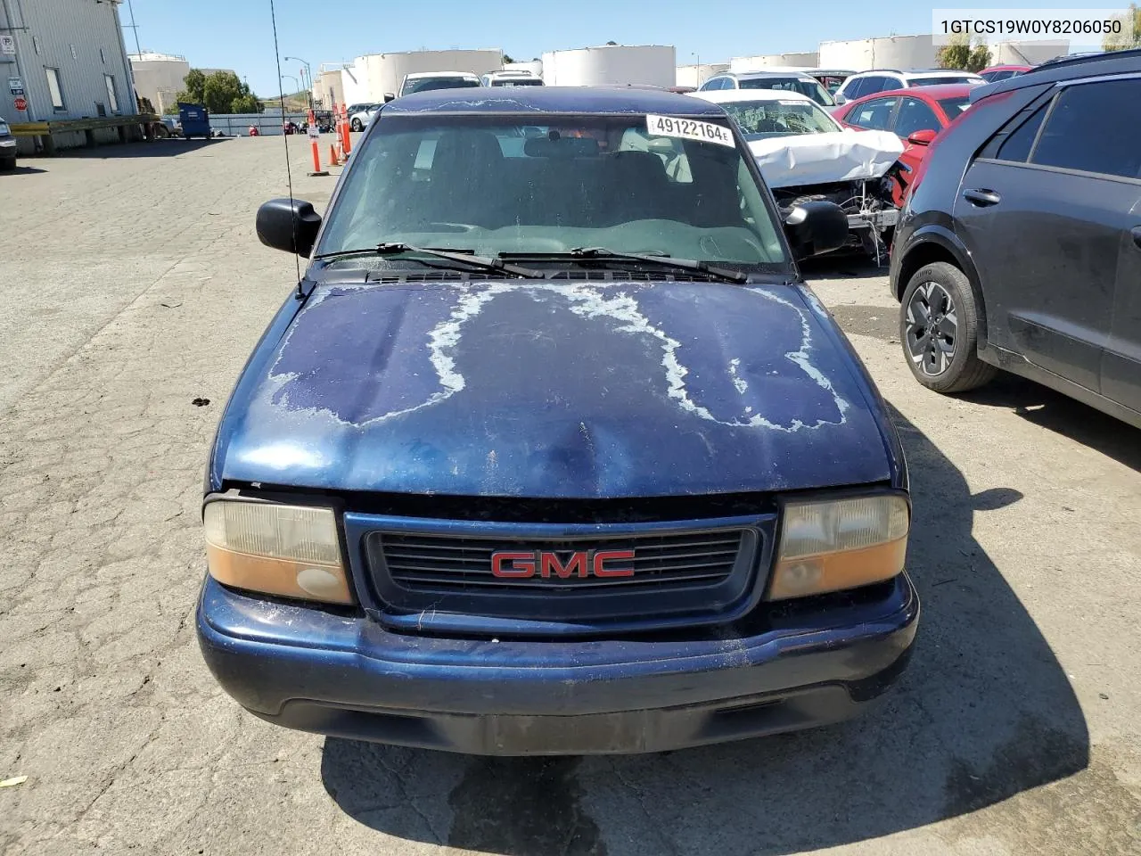 2000 GMC Sonoma VIN: 1GTCS19W0Y8206050 Lot: 49122164