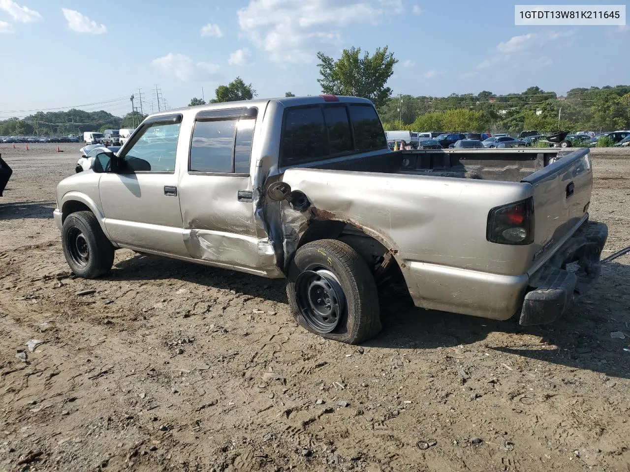 1GTDT13W81K211645 2001 GMC Sonoma