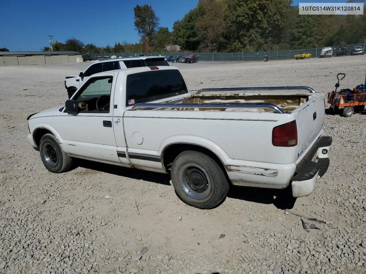 1GTCS14W31K120814 2001 GMC Sonoma