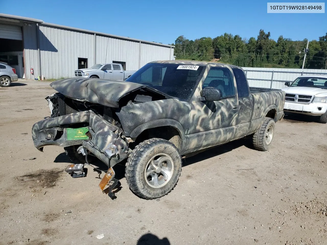 2002 GMC Sonoma VIN: 1GTDT19W928149498 Lot: 76001924