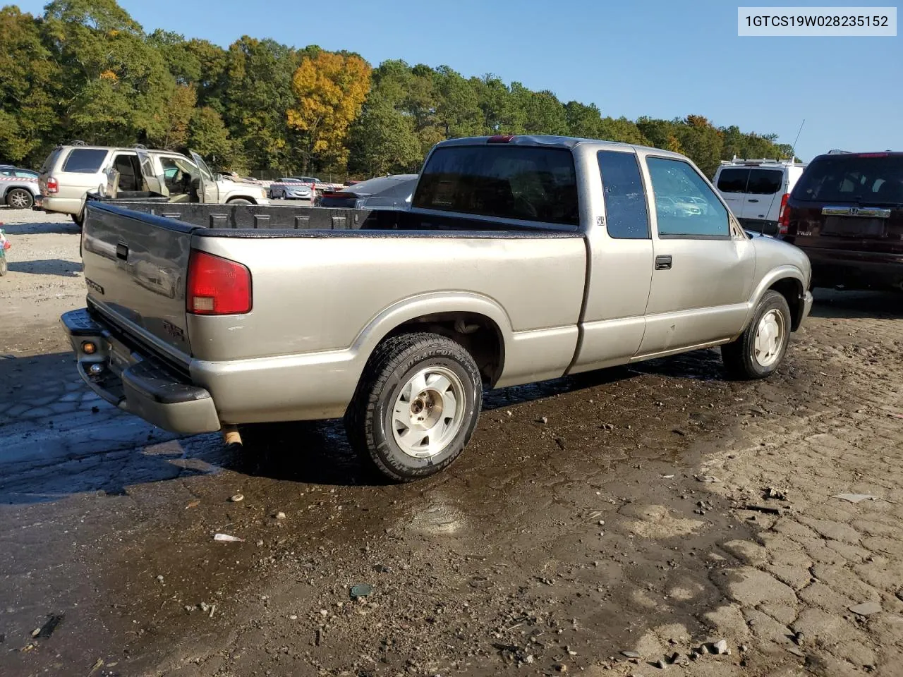 1GTCS19W028235152 2002 GMC Sonoma