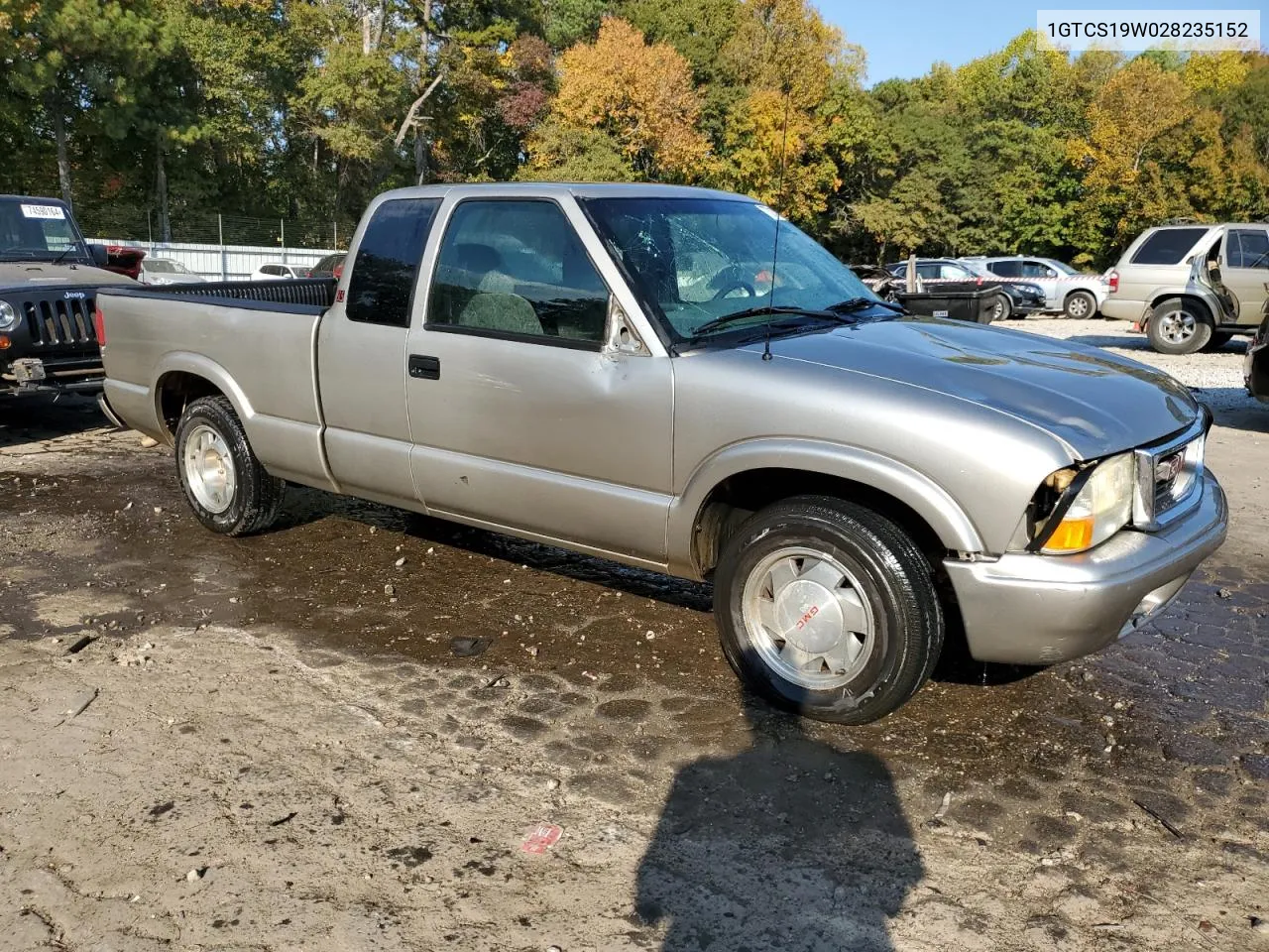 1GTCS19W028235152 2002 GMC Sonoma