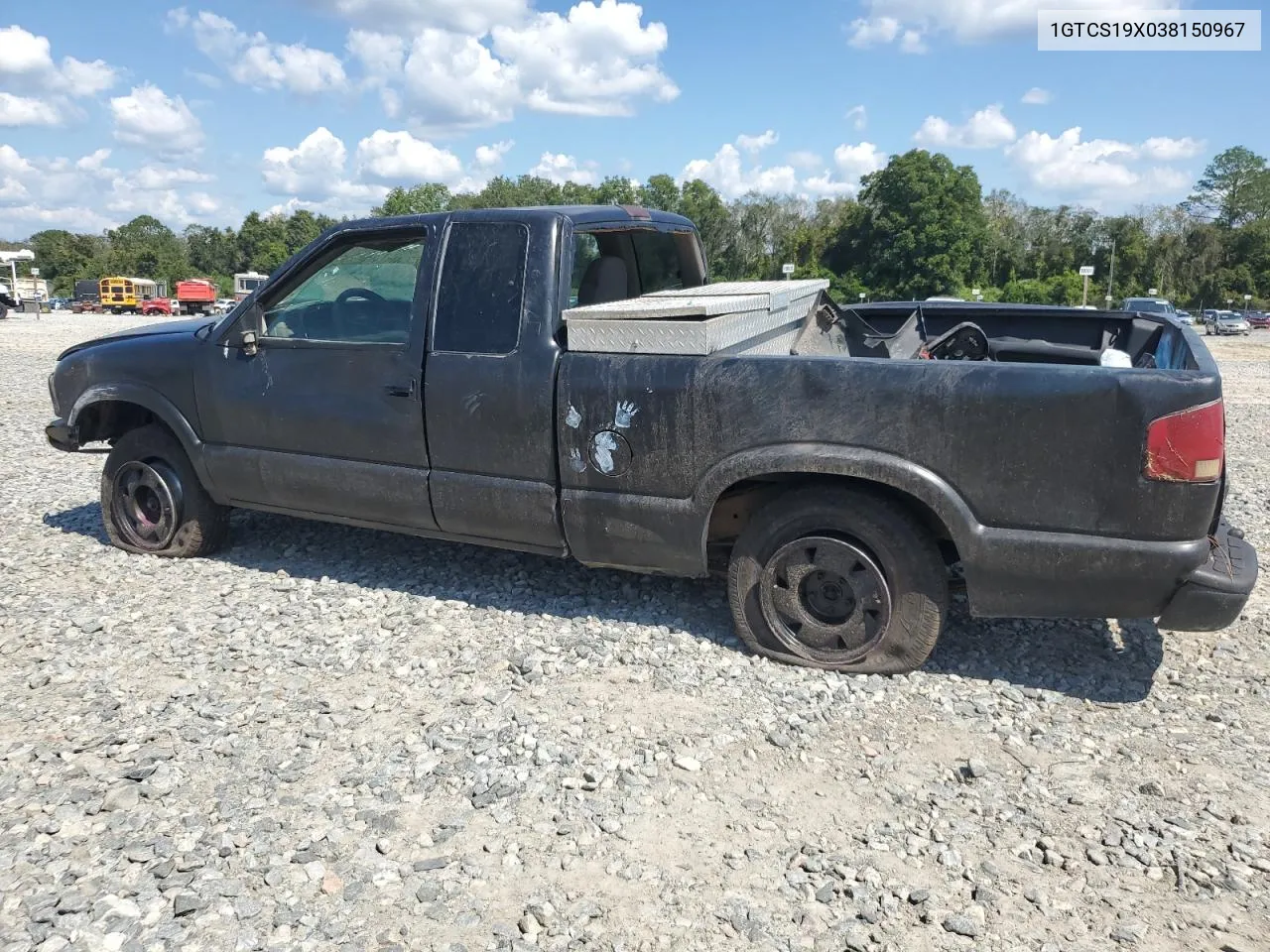 2003 GMC Sonoma VIN: 1GTCS19X038150967 Lot: 72493844