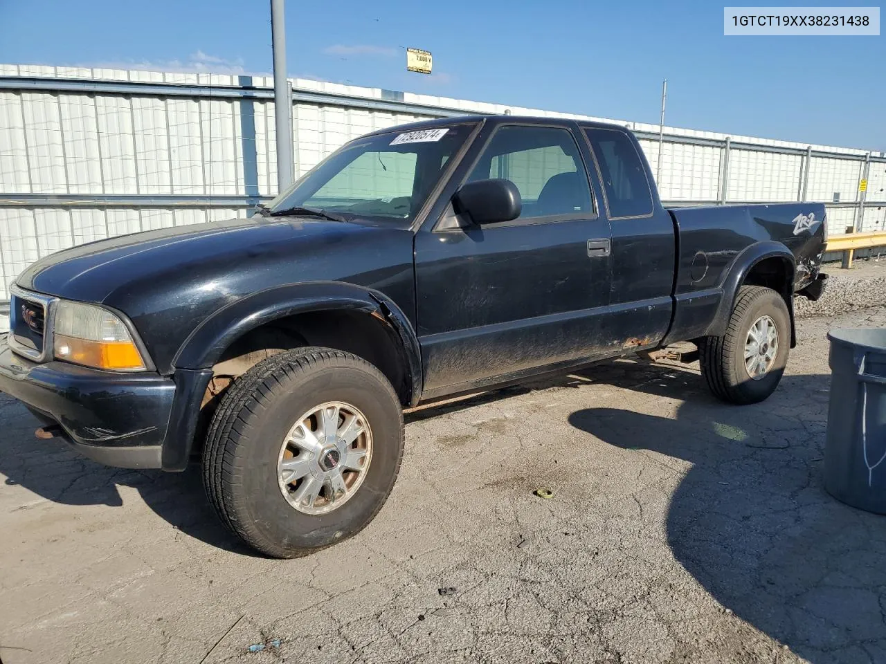 2003 GMC Sonoma VIN: 1GTCT19XX38231438 Lot: 72920574