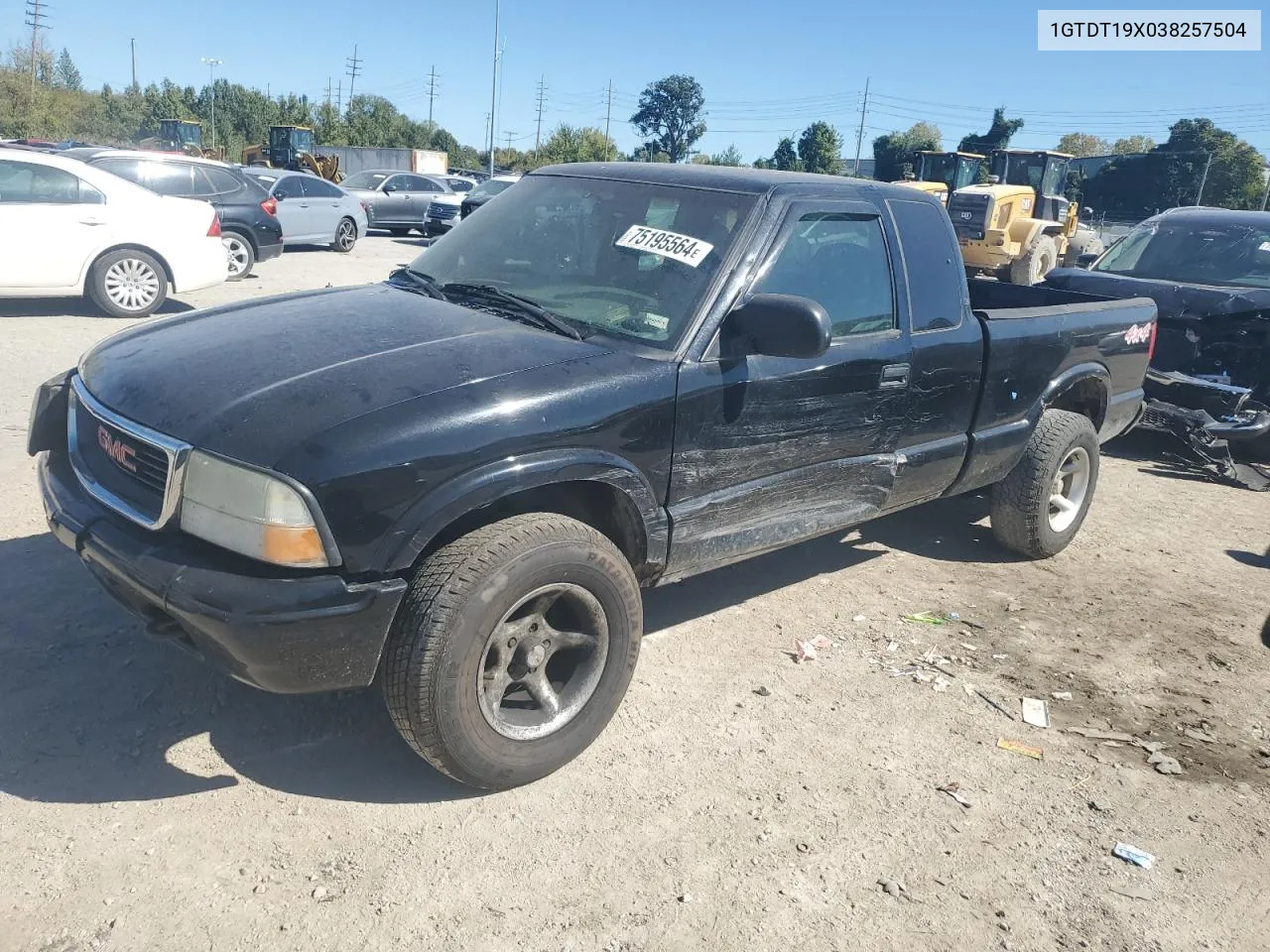 2003 GMC Sonoma VIN: 1GTDT19X038257504 Lot: 75195564