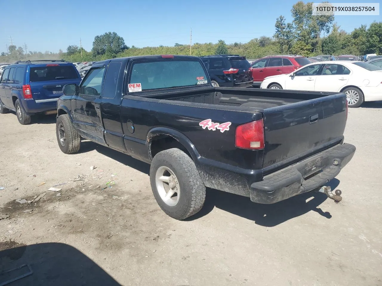 1GTDT19X038257504 2003 GMC Sonoma