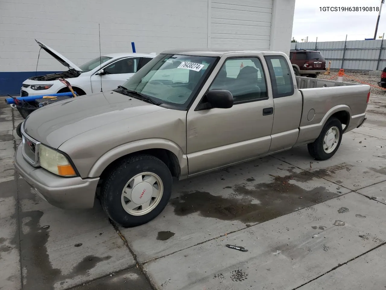 2003 GMC Sonoma VIN: 1GTCS19H638190818 Lot: 76438274