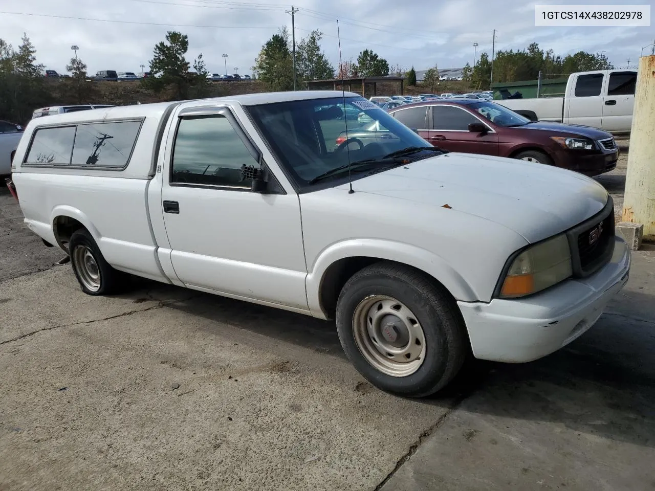 2003 GMC Sonoma VIN: 1GTCS14X438202978 Lot: 78020894