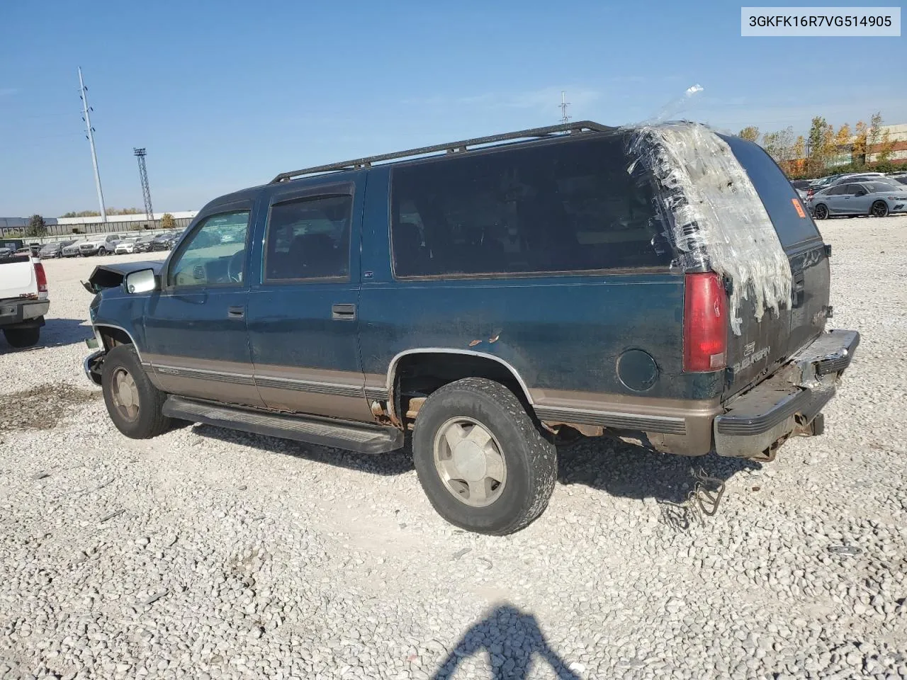 1997 GMC Suburban K1500 VIN: 3GKFK16R7VG514905 Lot: 77410934