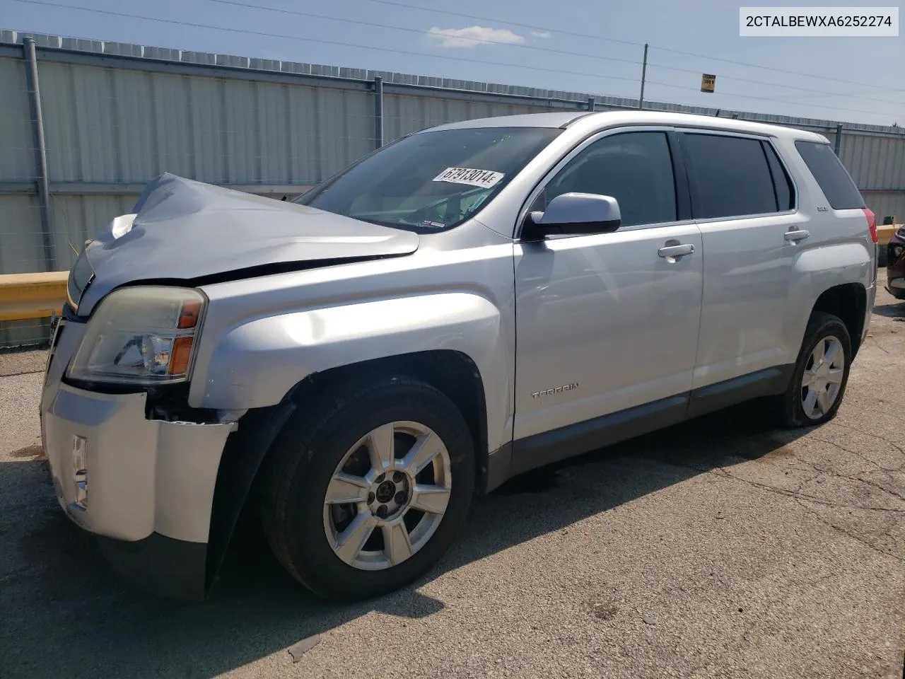 2010 GMC Terrain Sle VIN: 2CTALBEWXA6252274 Lot: 67913014