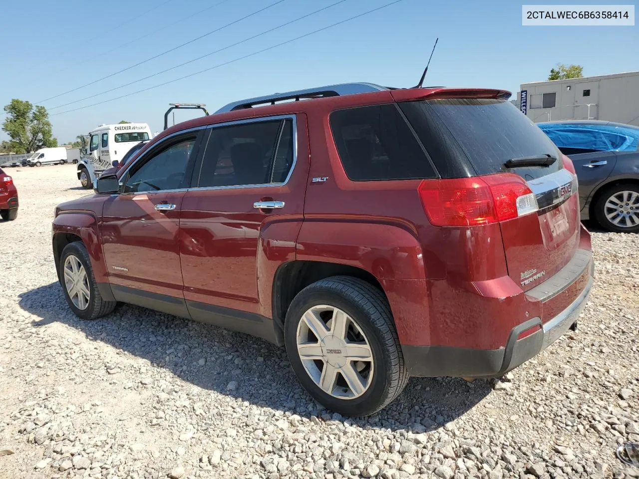 2011 GMC Terrain Slt VIN: 2CTALWEC6B6358414 Lot: 74637604