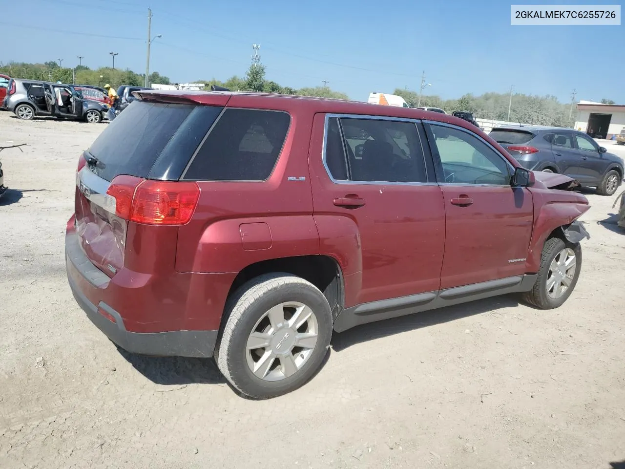 2012 GMC Terrain Sle VIN: 2GKALMEK7C6255726 Lot: 69396274