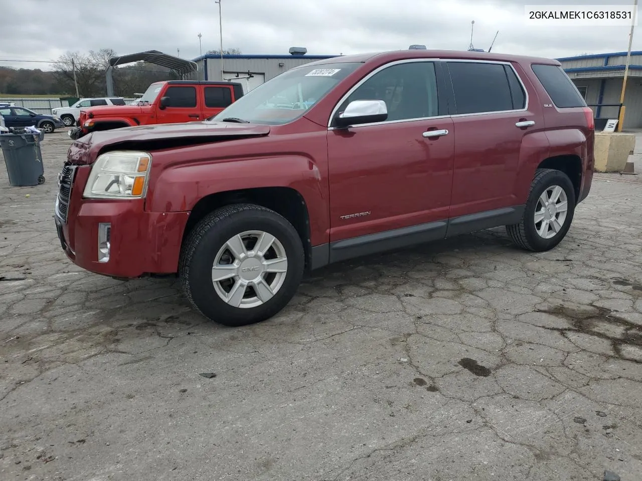 2012 GMC Terrain Sle VIN: 2GKALMEK1C6318531 Lot: 78287274