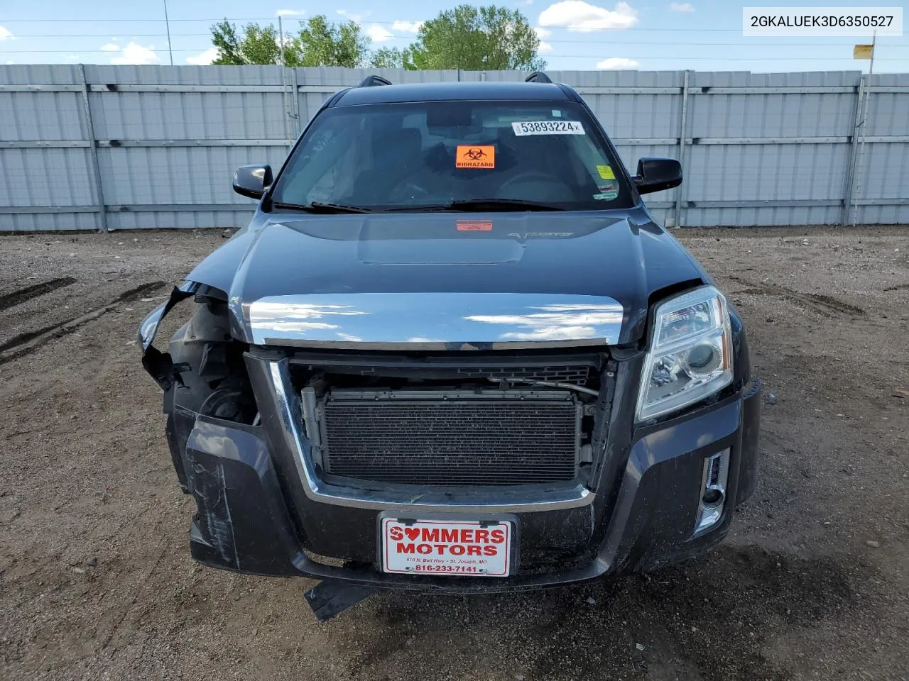 2013 GMC Terrain Slt VIN: 2GKALUEK3D6350527 Lot: 53893224