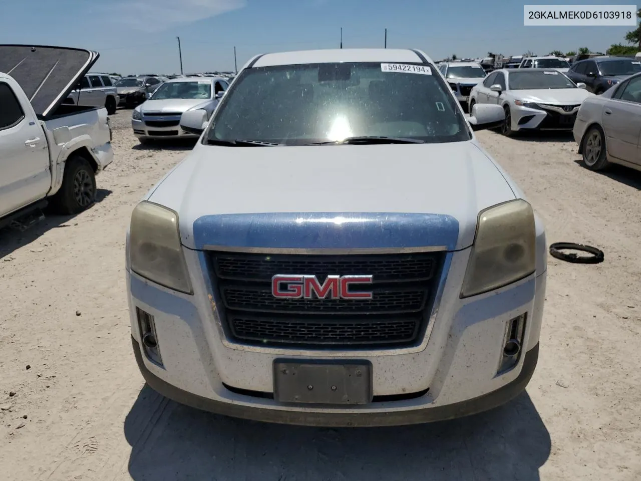 2013 GMC Terrain Sle VIN: 2GKALMEK0D6103918 Lot: 59422194